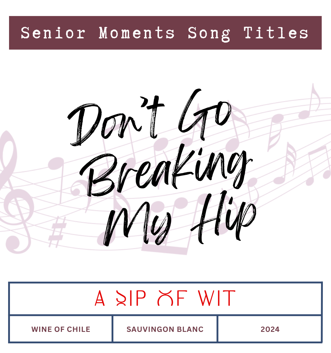 Senior Moments Song Titles | Wine Gift Pack