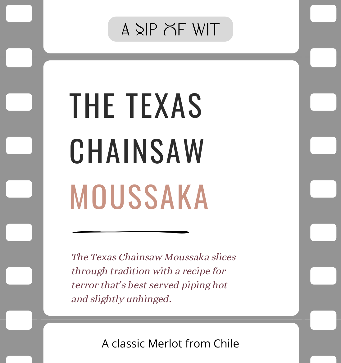 Foodie Films - Texas Chainsaw Moussaka