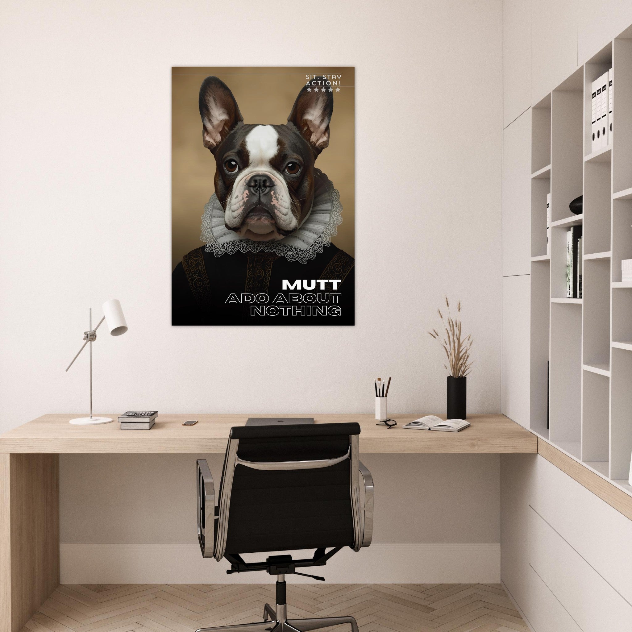 French Bulldog Portrait Poster – 'Mutt Ado About Nothing' Film